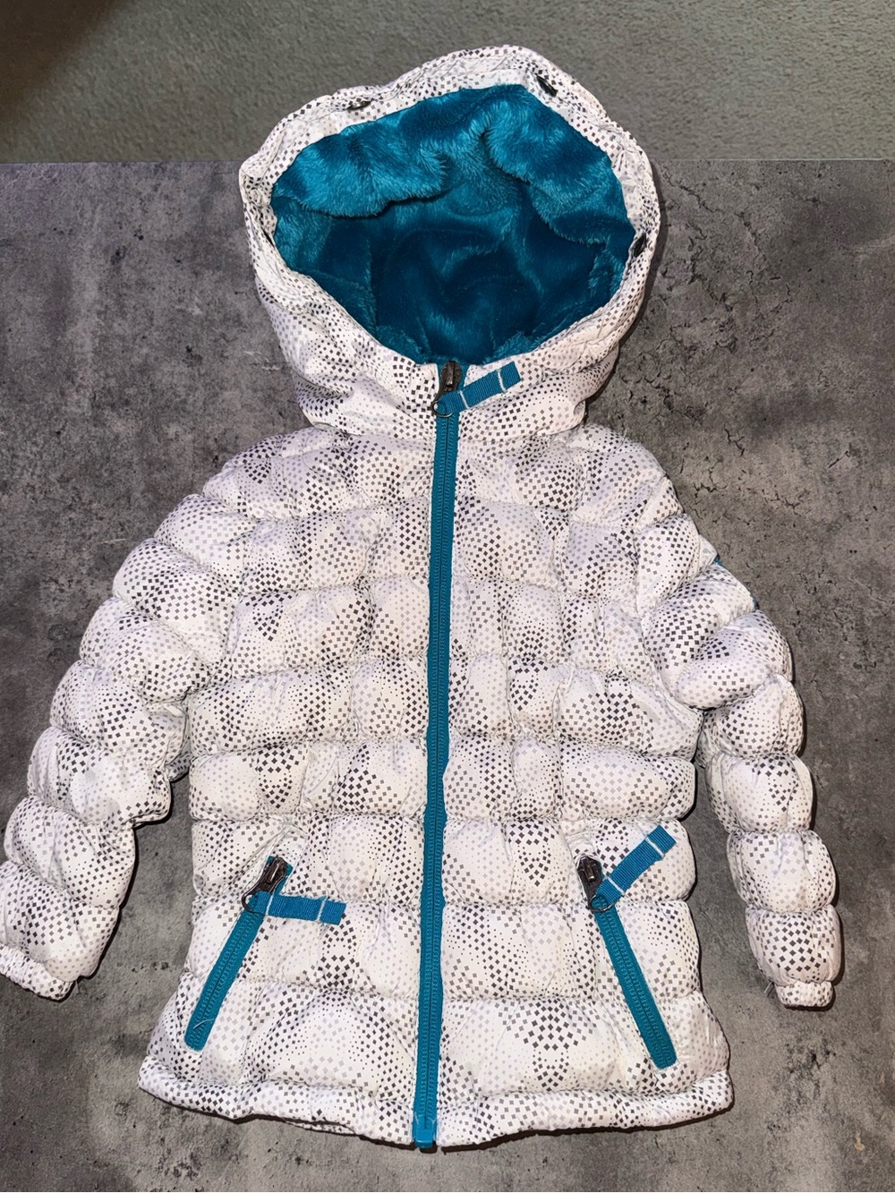 Snozu Girls Size 18mo Faux Fur Lined Hooded Zip up Jacket